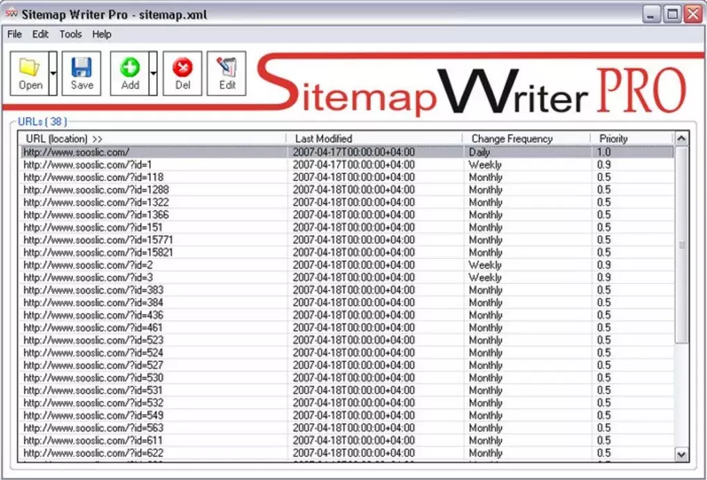 sitemap writer pro