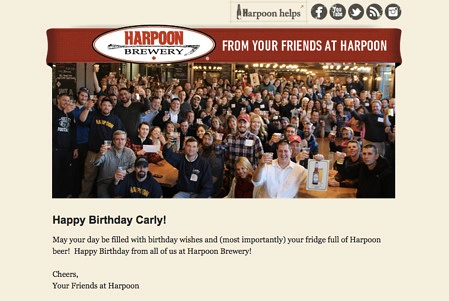 harpoon brewery email marketing